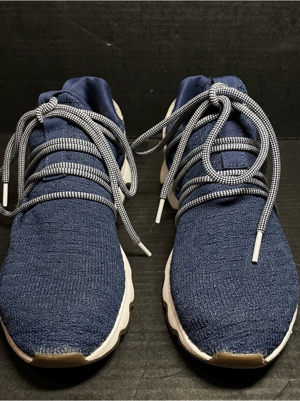 Sorel Blue Knit Sneakers with Two-Tone Laces